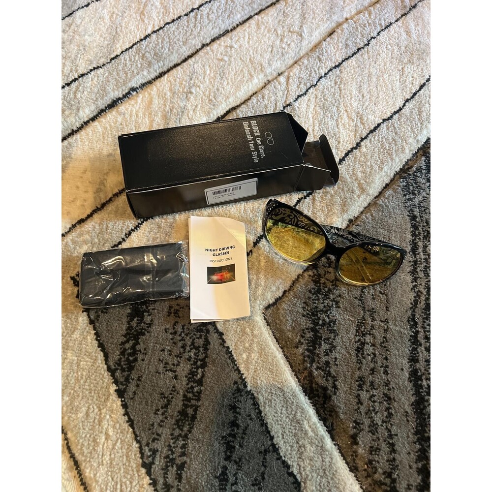 Lvide Women Night Driving Glasses with Yellow Lenses